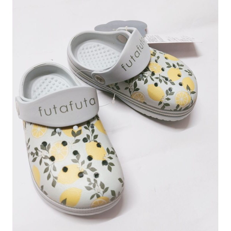日本進口☆╮futafuta 小清新 檸檬款 女童 洞洞鞋/涼鞋 16cm