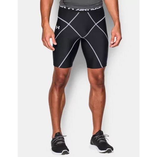 UNDER ARMOUR UA 男 強力伸縮型 壓縮褲 核心訓練短褲 歐版L號 實際XL號 黑