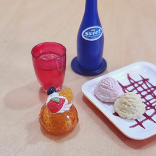 [盒玩 二手收藏]甜點餐具模型 迷你清酒模型 蛋糕甜點迷你裝飾 迷你食物餐具 絕版盒玩甜點迷你蛋糕模型