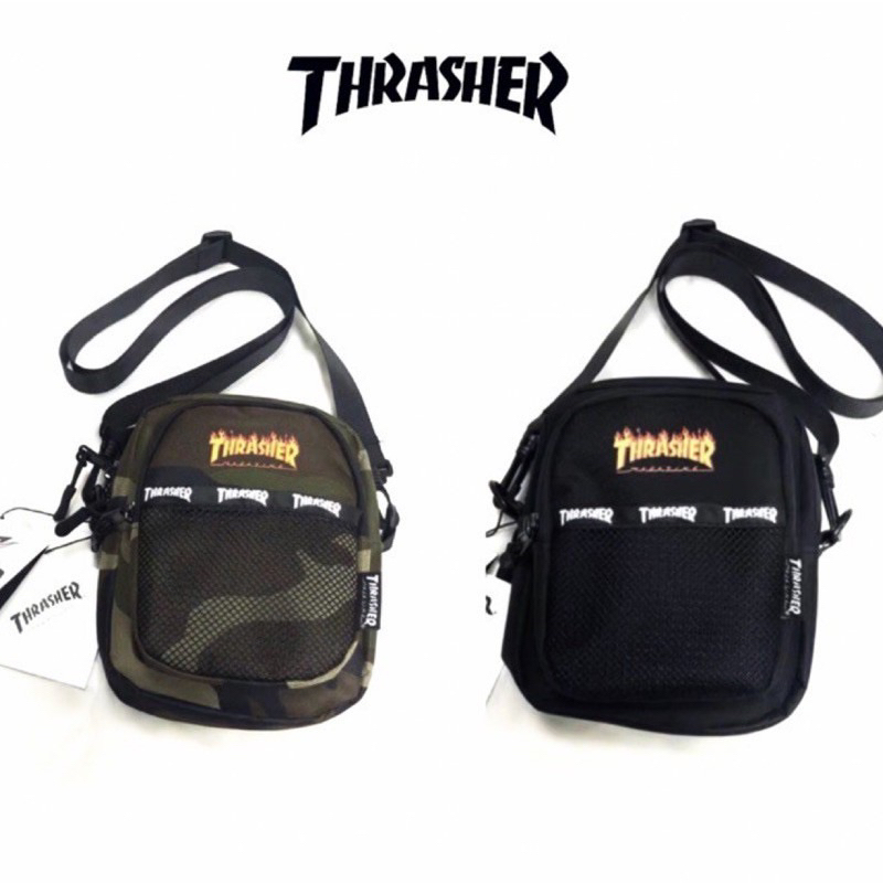 THRASHER UTILITY SHOULDER BAG火焰 串標 小腰包 側背包 日版 正品代購 潮流 滑板