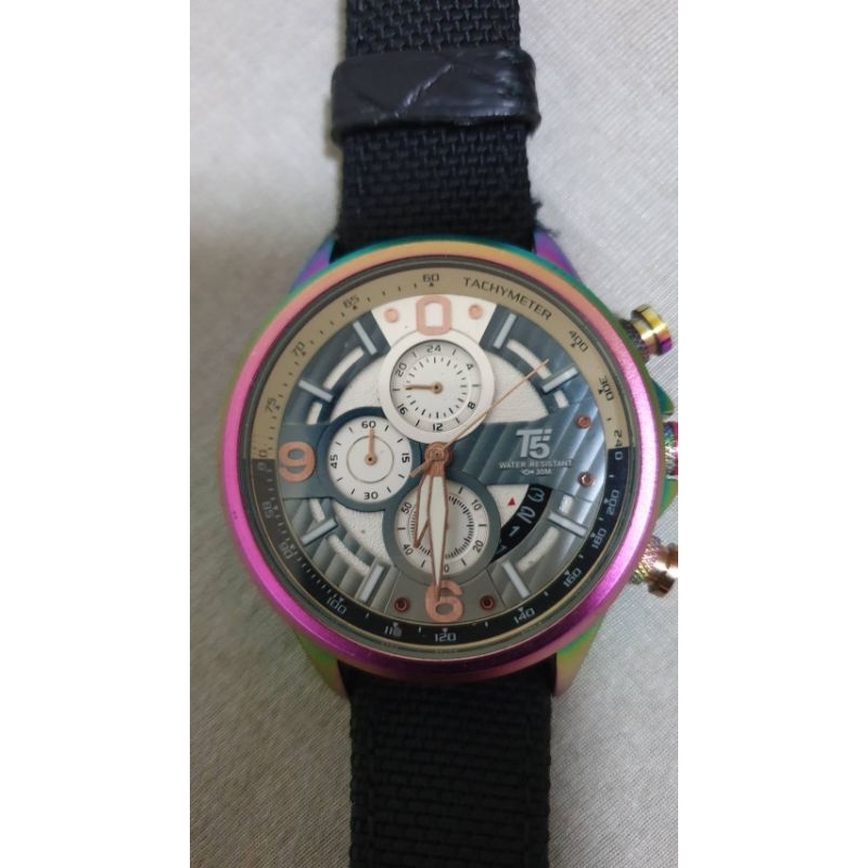 美國潮牌T5彩鈦休閒設計手錶