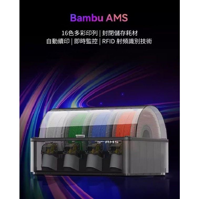 Bambu Lab拓竹3D列印機AMS 智能自動換料多色列印【X1/P1系列通用】