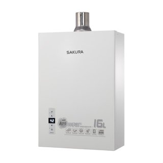 【熱水器】 櫻花熱水器16公升最新款DH-1633F 四季溫智慧恆溫 強制排氣 大樓專用