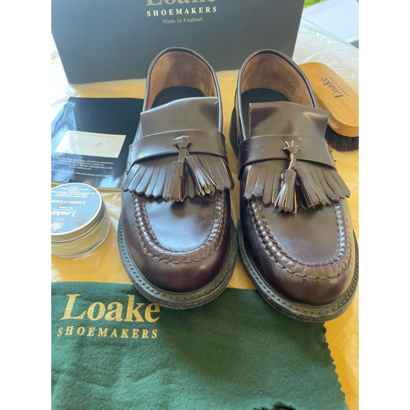 【Loake】流蘇造型配飾典雅樂福鞋 深棕色(LK046-DBR) 男鞋 英國尺寸7.5