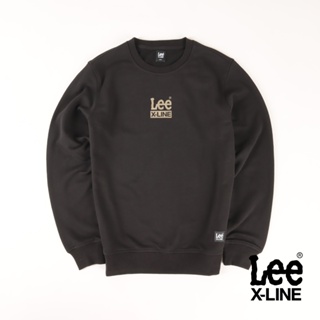 Lee 漸層LOGO大學T 黑色 X-LINE LL220401K11