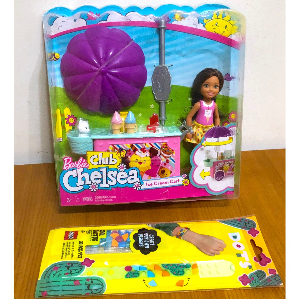 樂高 Lego Dots 41922 仙人掌手環+芭比娃娃 Barbie Club Chelsea冰淇淋餐車