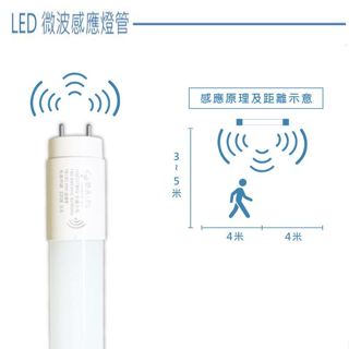 【樂亮】LED 10W 18W 智慧人體感應燈管/微波雷達感應 T8燈管 全電壓 白光 有待機 全亮微亮 全亮全滅