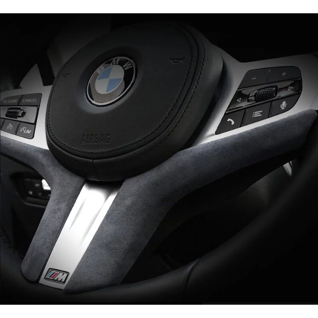 BMW 義大利 Alcantara 麂皮方向盤飾板 方向盤下飾板 內飾裝飾 內裝 麂皮內裝 G20 G22 G26