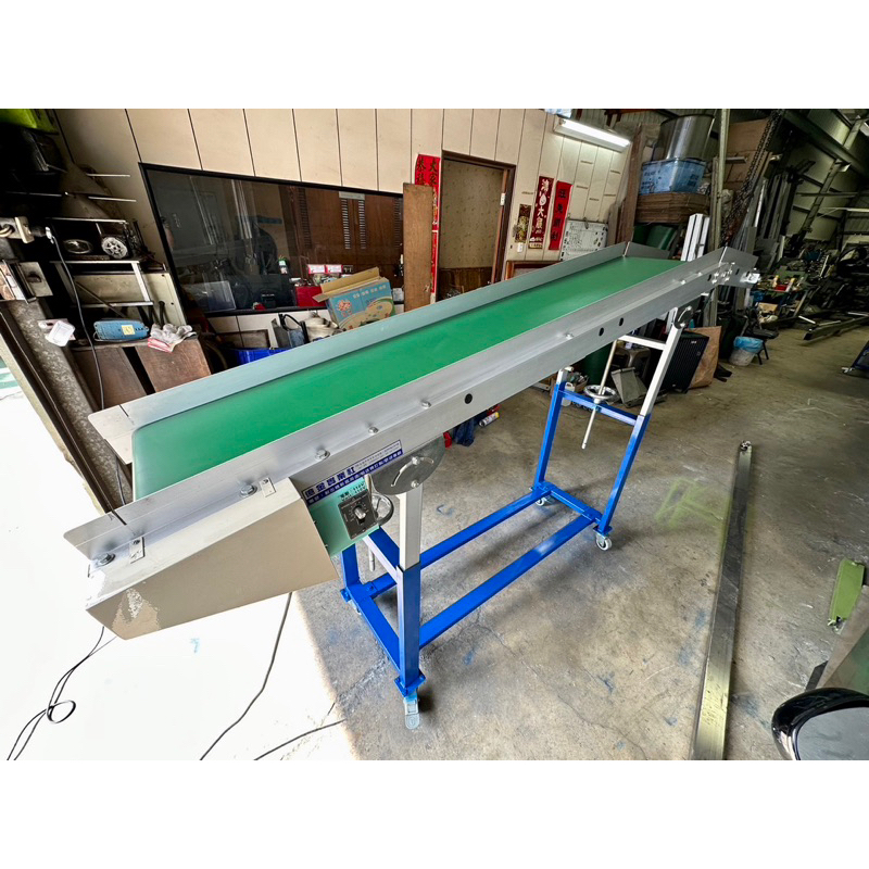 「二手懸臂輸送機&平面輸送機」九成新台灣製機械手臂專用調速器日本馬達生產線機械pvc輸送帶