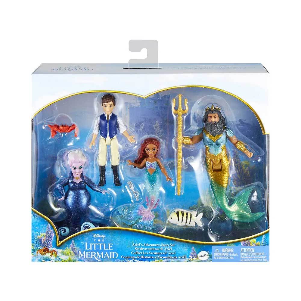 MATTEL 迪士尼小美人魚系列故事人物組 美人魚 Disney 電影 愛麗兒 水神 烏蘇拉 玩具