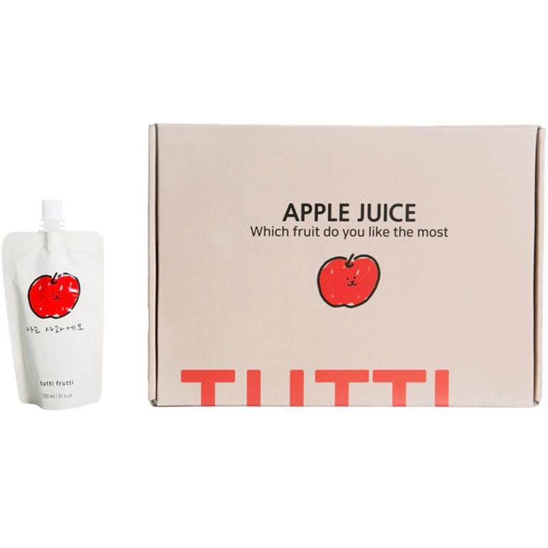 ［ 預購🔥］🇰🇷韓國直送 Tutti Frutti🍎袋裝蘋果汁一盒30入/一袋120ml