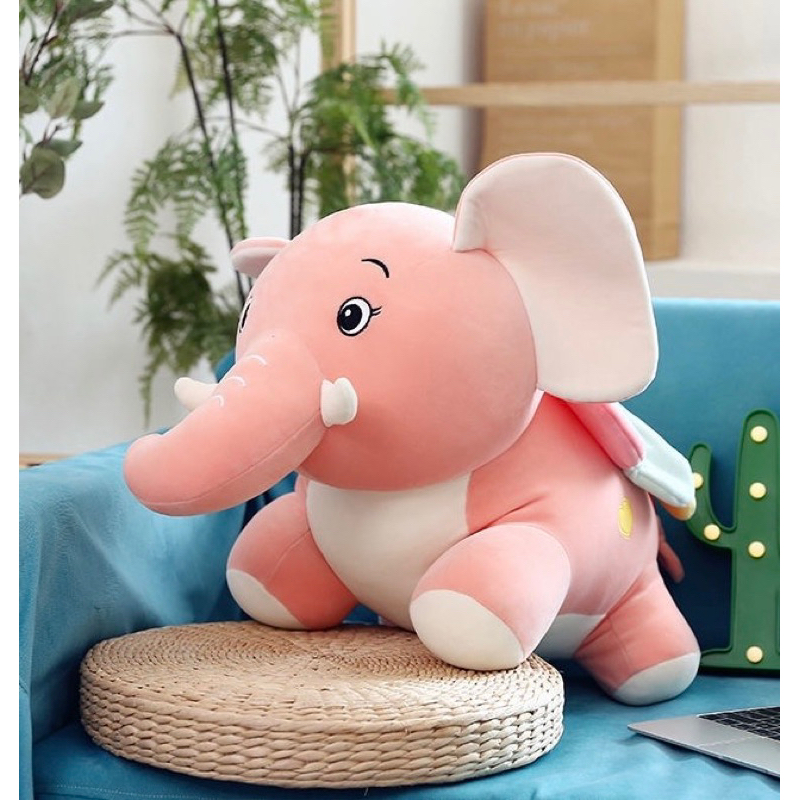 小飛象 小飛象娃娃 睡覺抱枕 玩具娃娃 很大隻 粉紅小象 大象娃娃