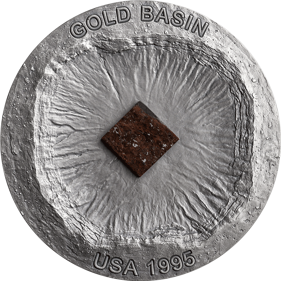 預購(價格8000) - 2023喀麥隆-隕石地理系列-金巴辛(GOLD BASIN)隕石-50克銀幣