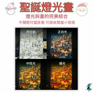 【蝦皮代開發票 臺灣現貨】聖誕節 燈光畫 小夜燈 裝飾 擺件 創意 聖誕 禮物