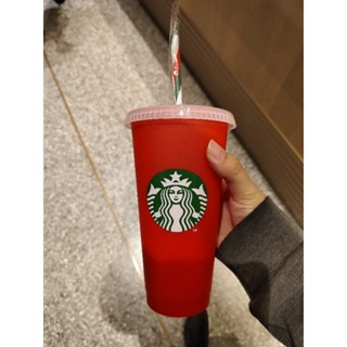[全新/收藏品］2023 臺灣 星巴克 Starbucks 耶誕派對TOGO冷水杯環保吸管杯 591ml特大杯 20oz