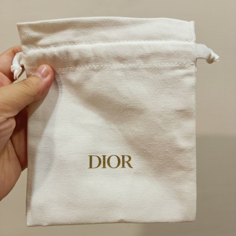 【全新買就送小禮】 Dior 迪奧 白色束口袋 白色燙金防塵袋 首飾袋 收納袋 便宜賣