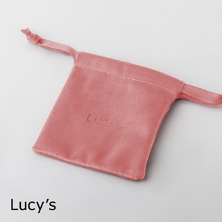 Lucy's 絨布束口袋 (粉)