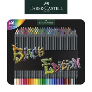 【Faber-Castell】黑旋風極軟油性色鉛筆100色 鐵盒裝 黑紙上創作顯色極佳 台灣輝柏