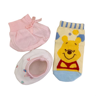 二手 九成新 可愛棉質嬰兒腳套 嬰兒襪 寶寶襪 保暖 迪士尼