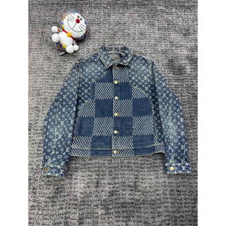 《二手寄賣》Louis Vuitton LV NIGO 藍色牛仔拼接外套 DY8198