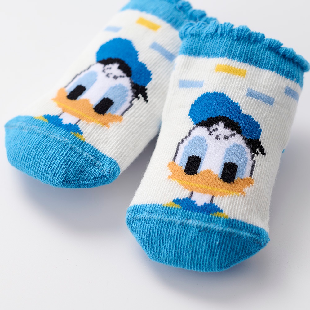 【Baby City 娃娃城】迪士尼藍色唐老鴨造型嬰兒襪(1雙入)