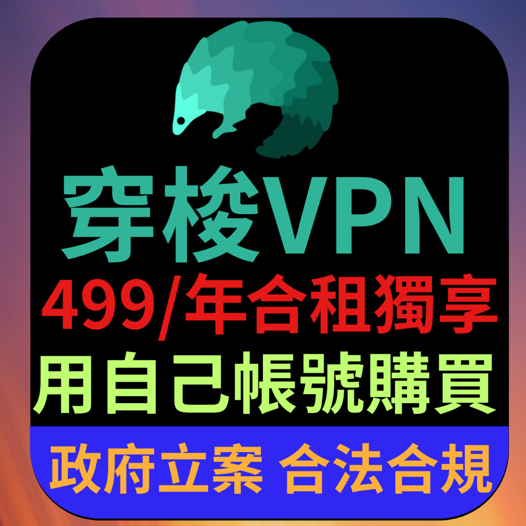 穿梭 VPN 一年499元 中國大陸VPN 會員開通 自己帳號  翻牆VPN 解除IP限制 破解地區限制 海外追劇看視頻
