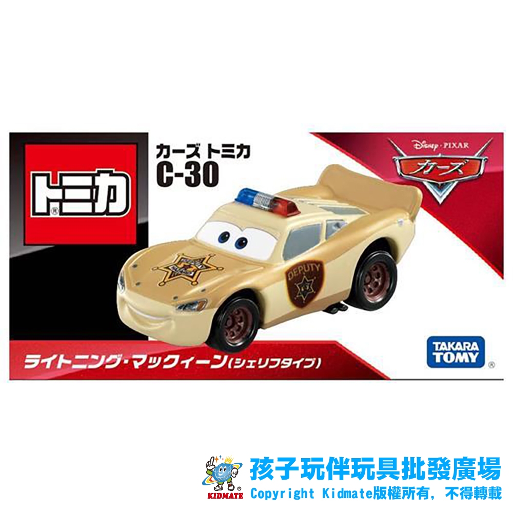 【Dream TOMICA】正版 Cars C-30閃電麥坤(公路旅行警長版) 迪士尼 角色造型  模型車 收藏 小車