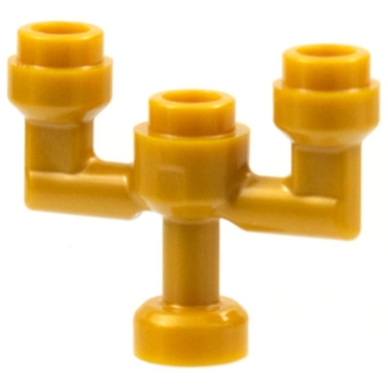 【樂狗】LEGO零件 Minifigure, Utensil 燭台 73117 | 6326425 珍珠金 (全新)