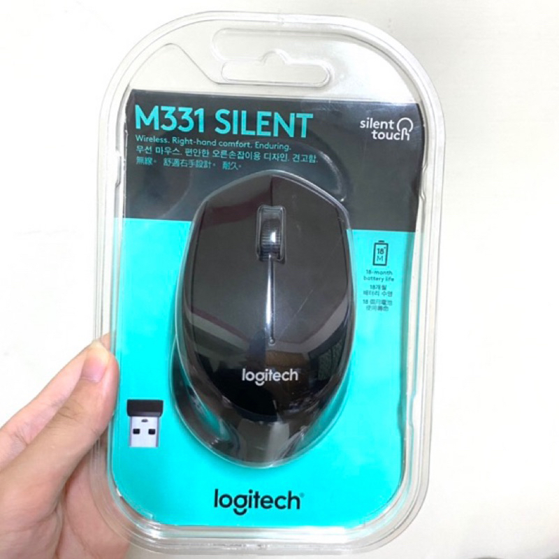 Logitech 羅技 M331 SilentPlus 無線靜音滑鼠 黑色 /全新未使用