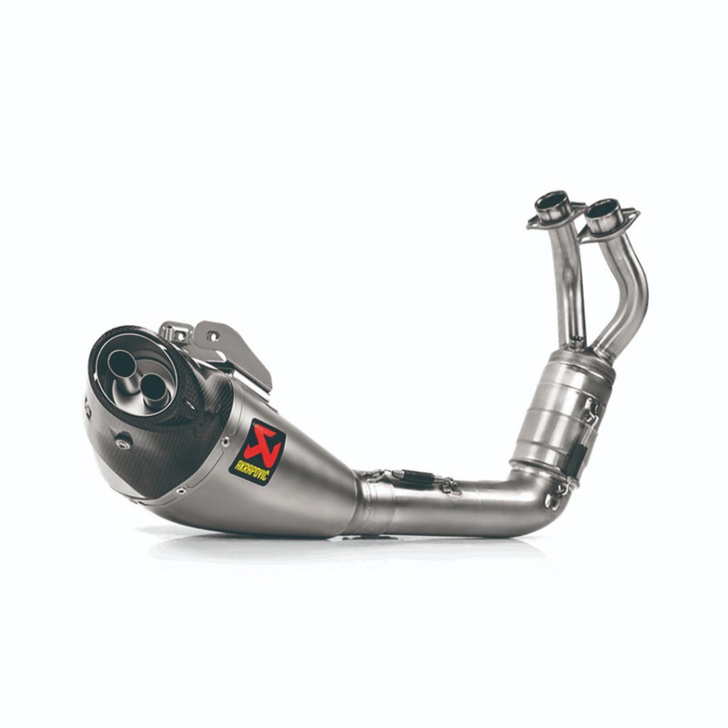 【Akrapovic】MT07 XSR700 全段排氣管 蠍子管 (前段白鐵尾段鈦)  S-Y7R8-HEGEHT