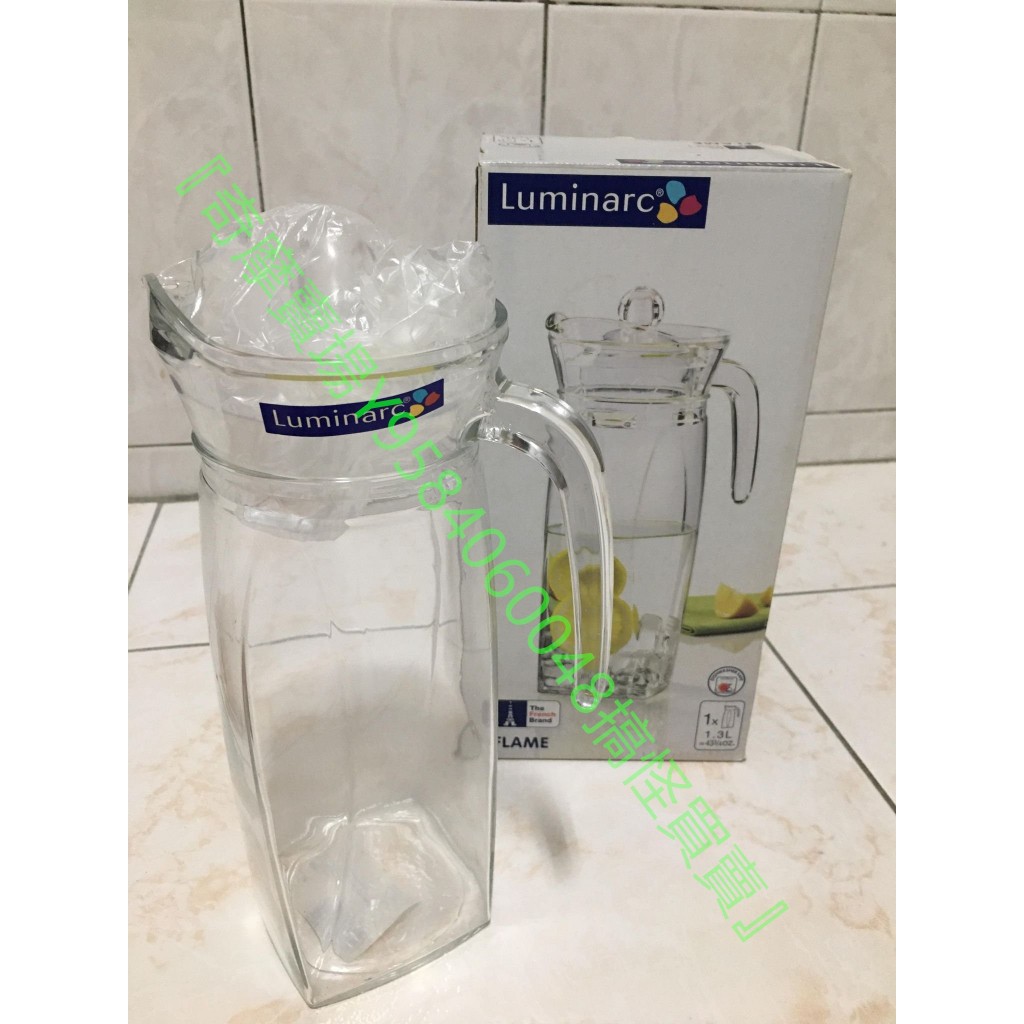 【搞怪買賣】法國Luminarc樂美雅 透明棱鏡玻璃水壺 果汁壺 冷水壺 飲料壺 1300ML