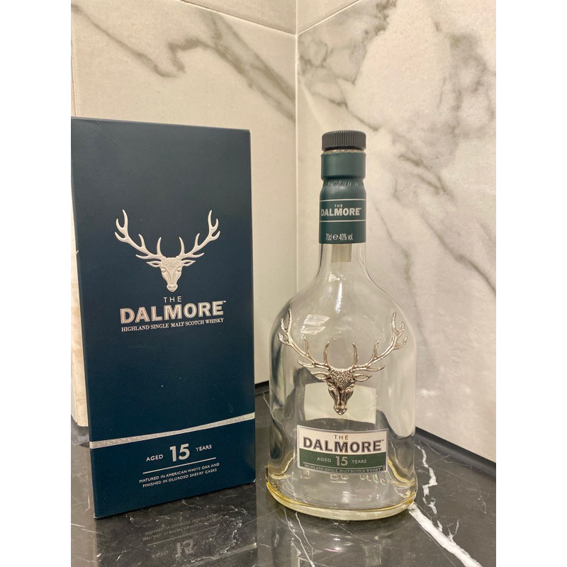 Dalmore 大摩 15 年單一麥芽蘇格蘭威士忌 空瓶+盒+袋