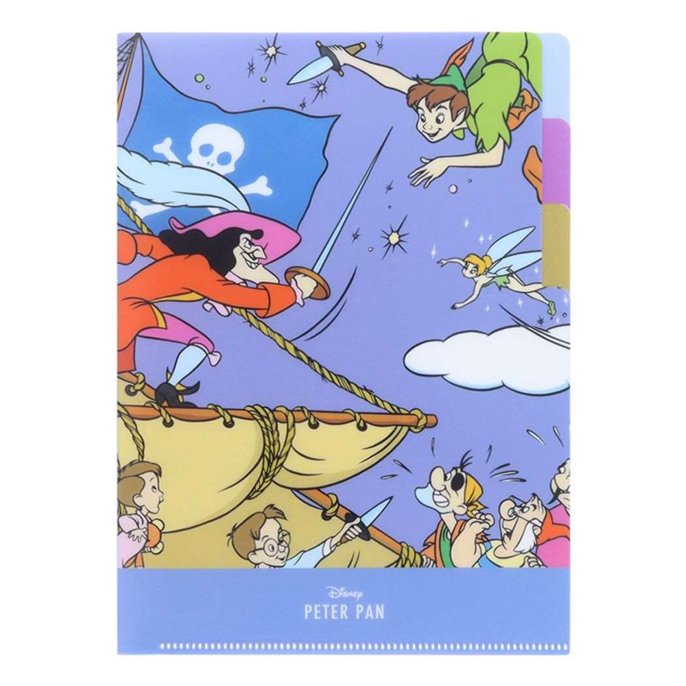 sun-star 日本製 迪士尼 Retro Art Collection 三層索引資料夾 A5 彼得潘