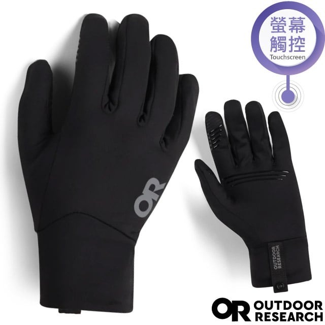 【Outdoor Research】女 款 輕量級透氣保暖智慧抓絨手套(可觸控)/矽膠防滑_黑_OR300561