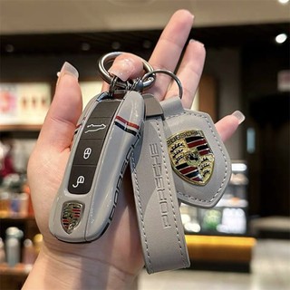 【優創】Porsche 保時捷 鑰匙套 macan凱宴718帕拉梅拉911 taycan Cayenne 插入式鑰匙殼
