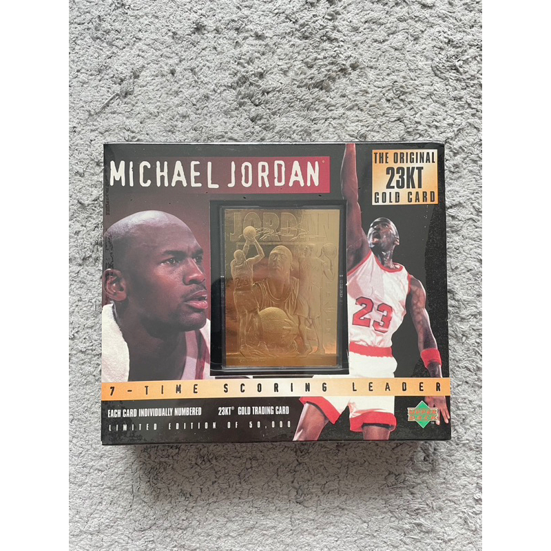 Michael Jordan 絕版 限量 未拆封 原裝 23kt gold 黃金 金卡 喬丹 芝加哥 公牛23 NBA