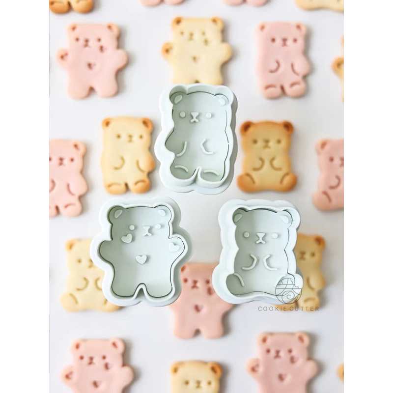 「現貨」日本Cotta可愛小熊 餅乾壓模 彈簧餅乾模 寵物烘焙 寵物餅乾 餅乾壓模可愛動物餅乾模具 聖誕餅乾模具餅乾壓模
