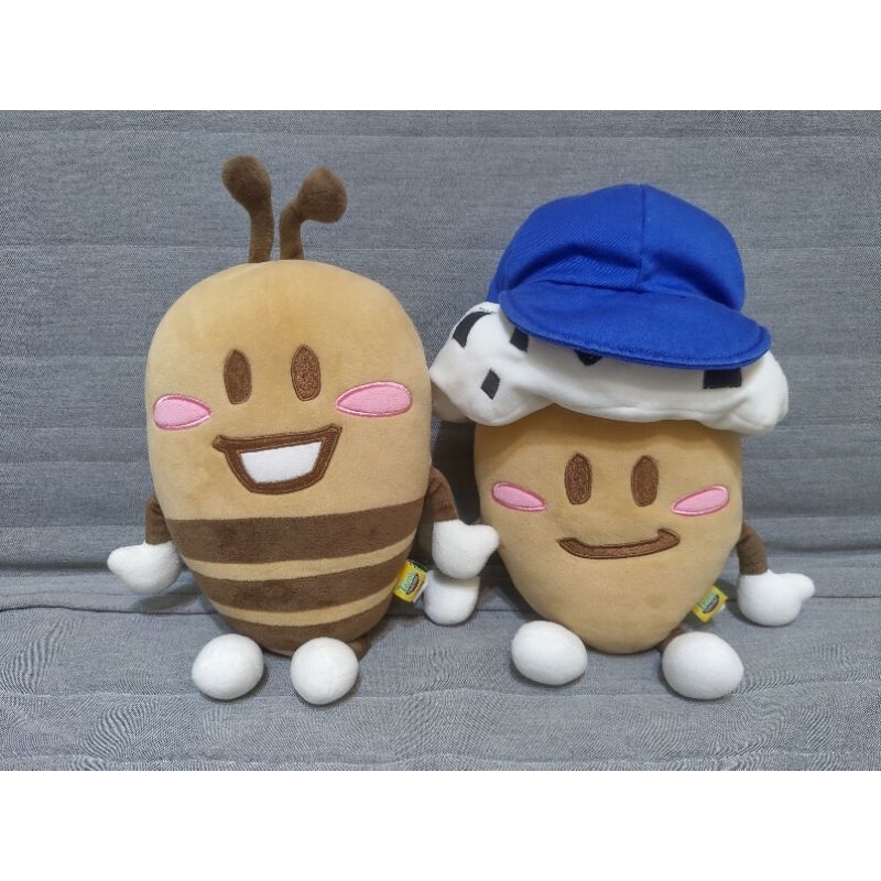 Tom's 韓國杏仁果玩偶 兩隻合售 蜜蜂款 及 藍帽款