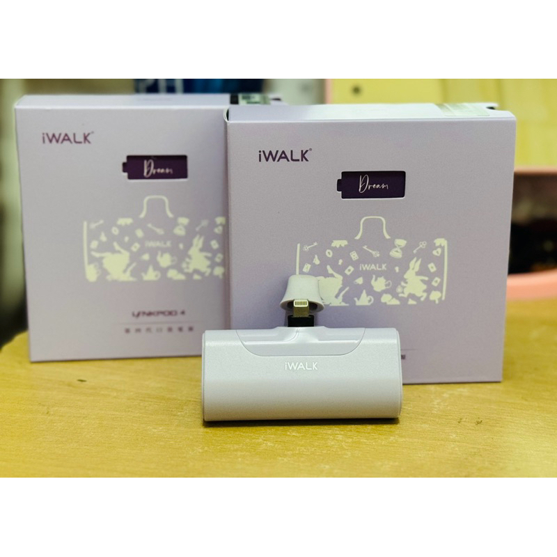 iWALK 四代 4500mAh BSMI認證 口袋行動電源 lightning頭-相遇紫(安卓手機不能用)
