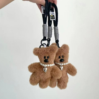 ᶜᴴᴵᶜᴴᴵ♡ 豆豆先生泰迪熊吊飾 小熊 熊熊 鑰匙圈 掛繩
