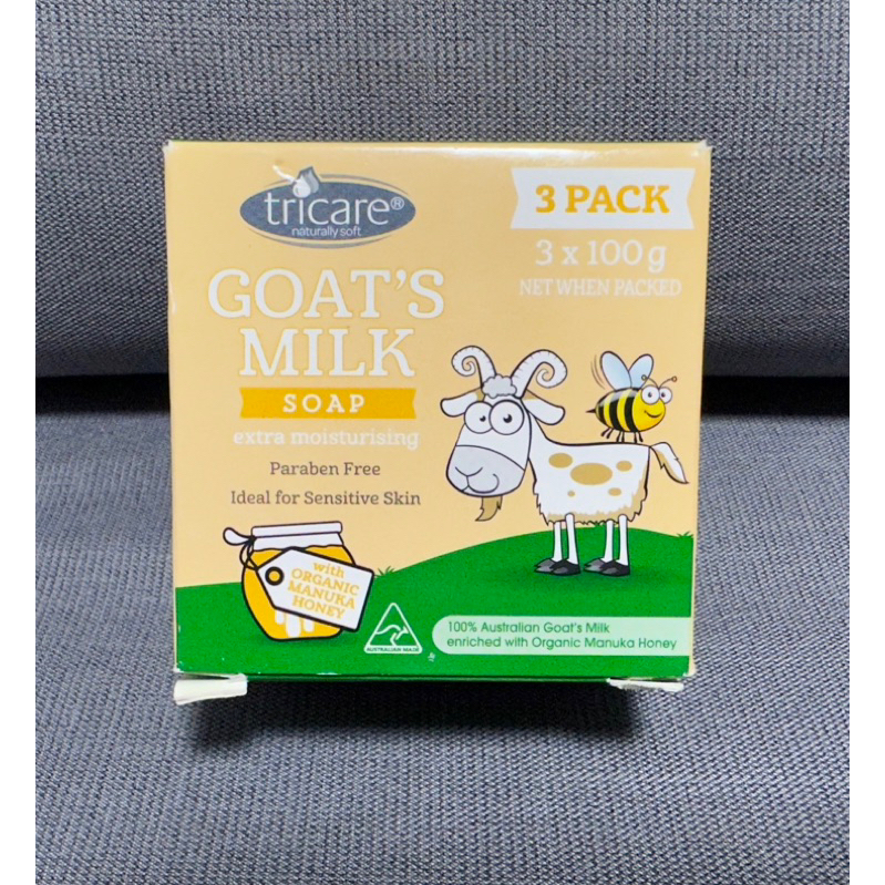 （現貨）澳洲 Tricare Goat's Milk Soap 純天然羊奶皂 3入裝（麥盧卡蜂蜜）