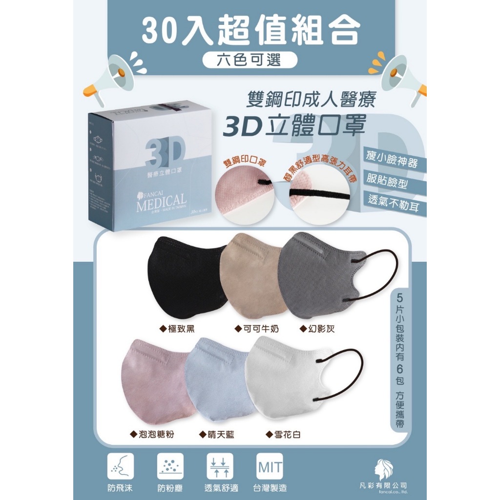 【承樺藥局】【強護】3D成人醫療口罩(雙鋼印)(30片/盒) 🔥多件優惠🔥 (超取限10盒🙏