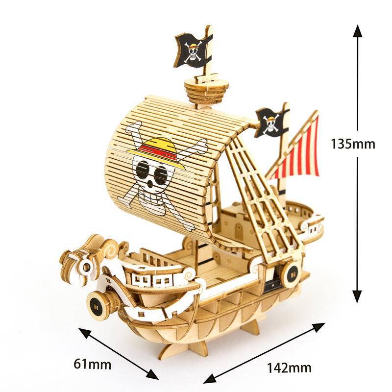 日本正版授權 航海王 梅利號 海盜船 海賊王梅利號 兒童3D木制益智立體拼插拼圖