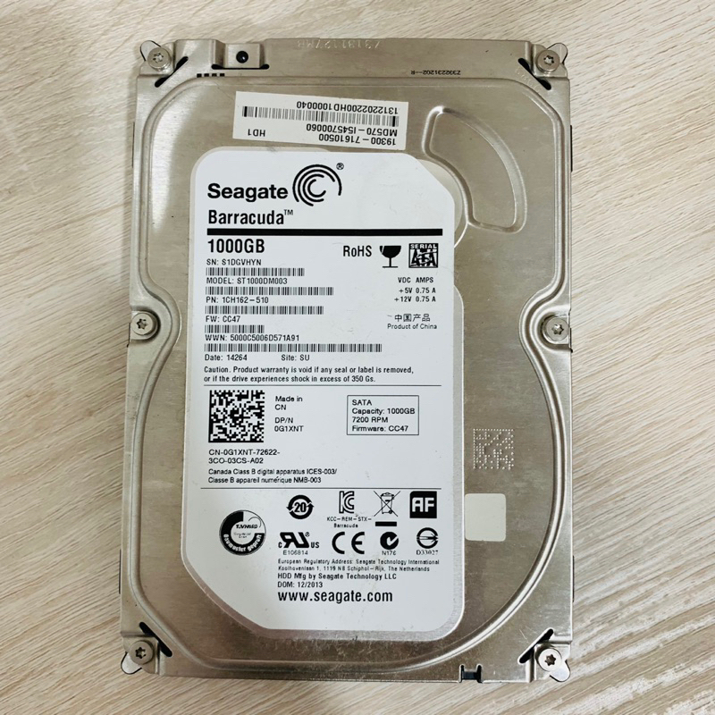 3.5吋硬碟 希捷 SEAGATE ST1000DM003  1TB ST500DM002 500G 7200轉