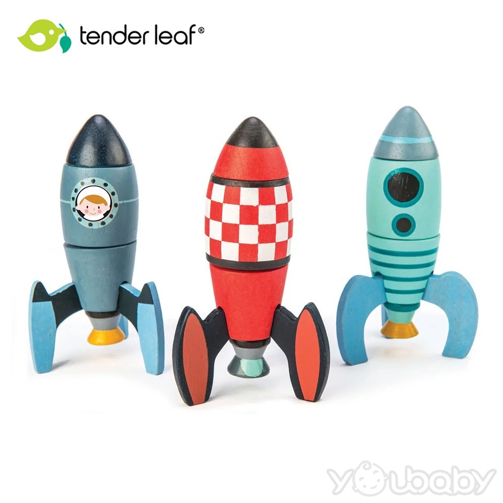 美國 Tender Leaf Toys 飛行火箭積木建構組(運輸系列) /學齡前玩具.木頭玩具.安全.模擬玩具