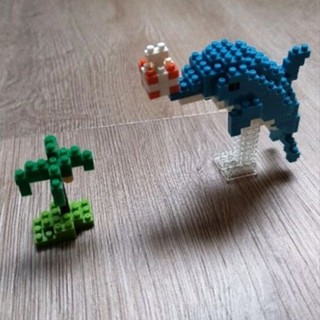 NANOBLOCK 河田積木 卡片 海豚（二手）