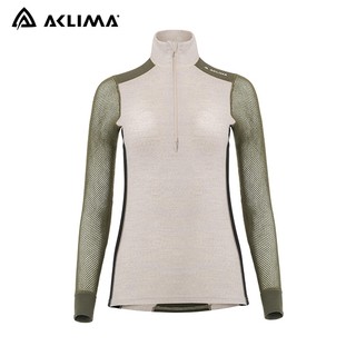 挪威[ACLIMA]WNH Mockneck W 女保暖網眼高領上衣 美麗諾羊毛衣 #103278