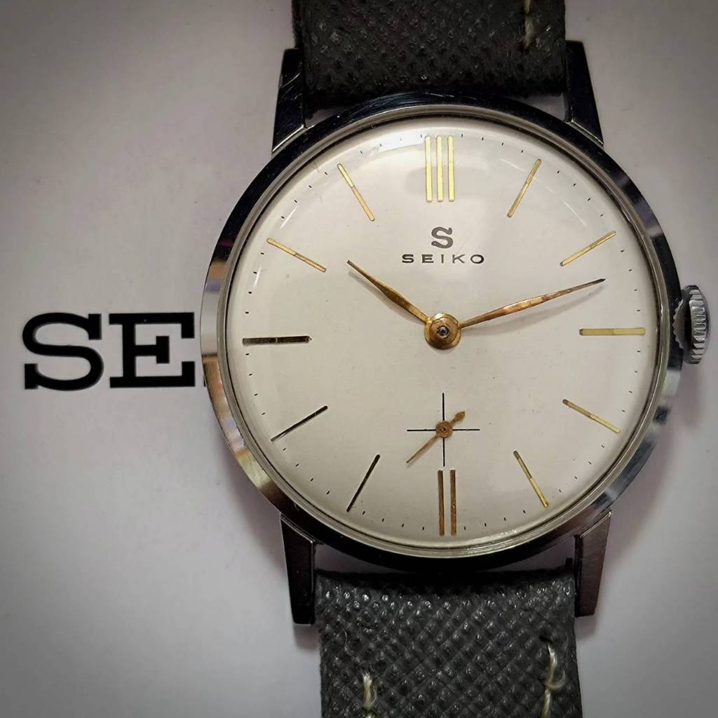 | Vintage古董錶 | 經典蟒蛇  1958 SEIKO S 雙針設計  獨立秒針跑秒 機械錶