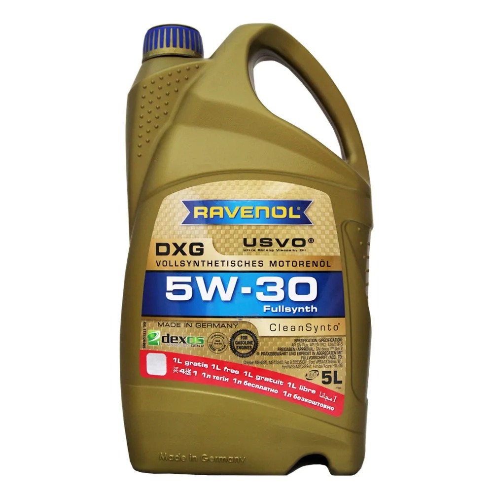 【易油網】RAVENOL DXG 5W30 全合成機油 GF-5 SN+ FO 5W-30 5L 超值大容量