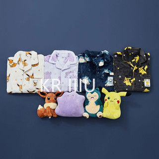 臺現 SPAO 23FW 絨毛睡衣 保暖睡衣 皮卡丘睡衣 居家服 正版聯名 寬鬆睡衣 百變怪 卡比獸 情侶款
